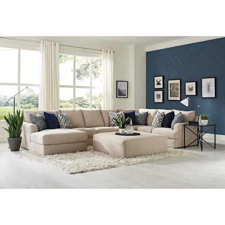 Contemporary 3-Piece Sectional with Left-Arm Facing Chaise